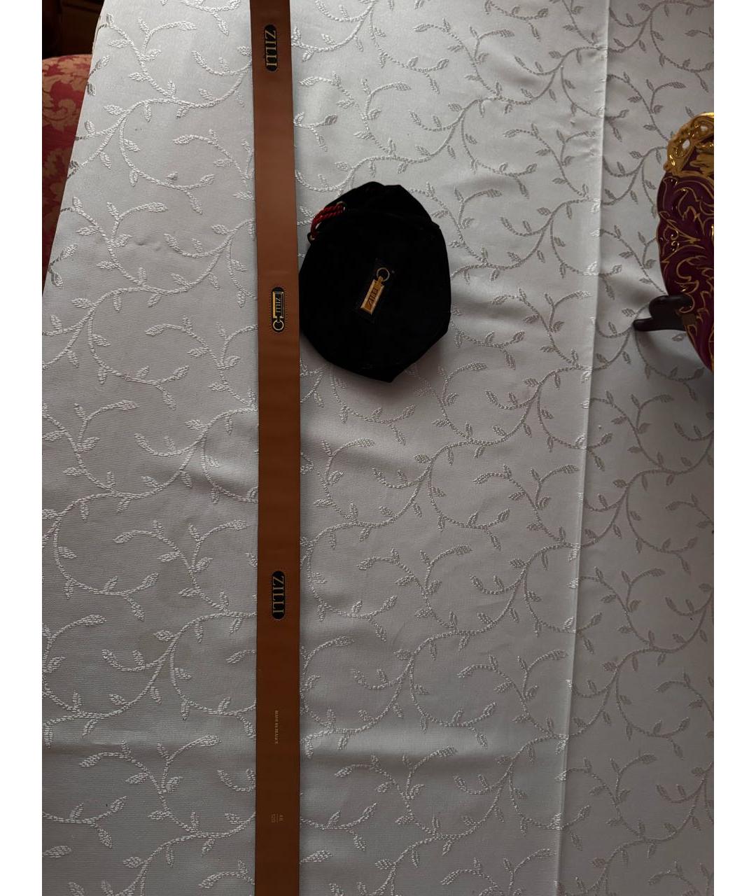 ZILLI Черный ремень из экзотической кожи, фото 3