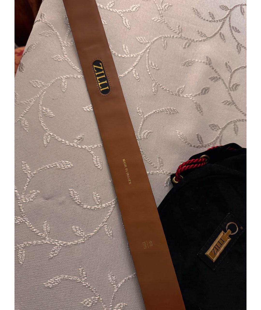 ZILLI Черный ремень из экзотической кожи, фото 6