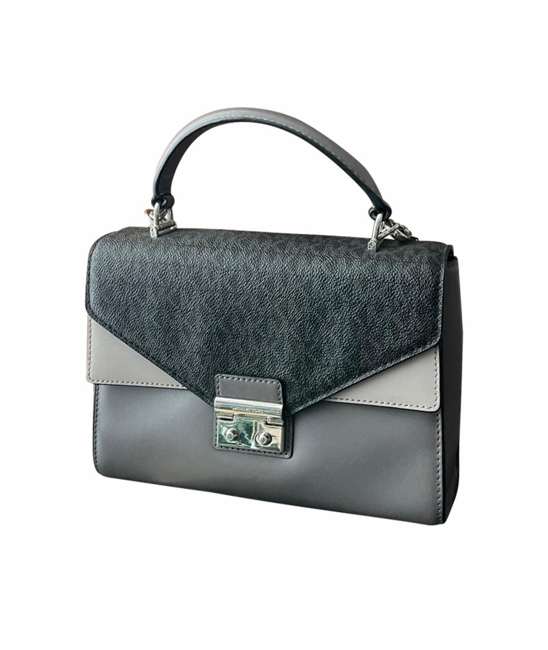 MICHAEL KORS Серая кожаная сумка с короткими ручками, фото 1