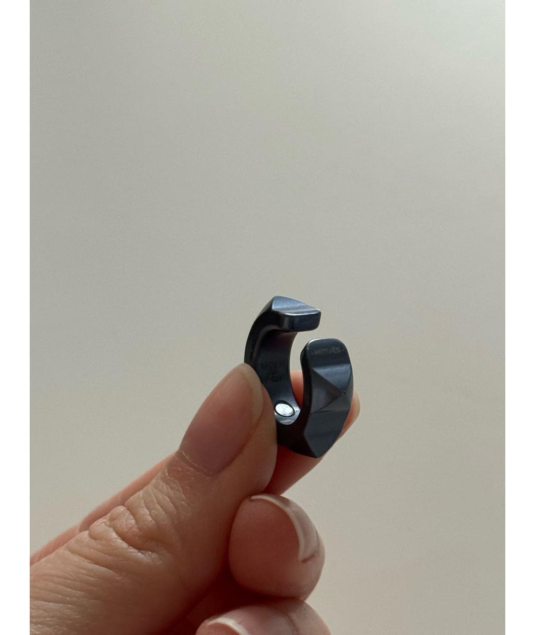 HERMES Голубые металлические серьги, фото 6