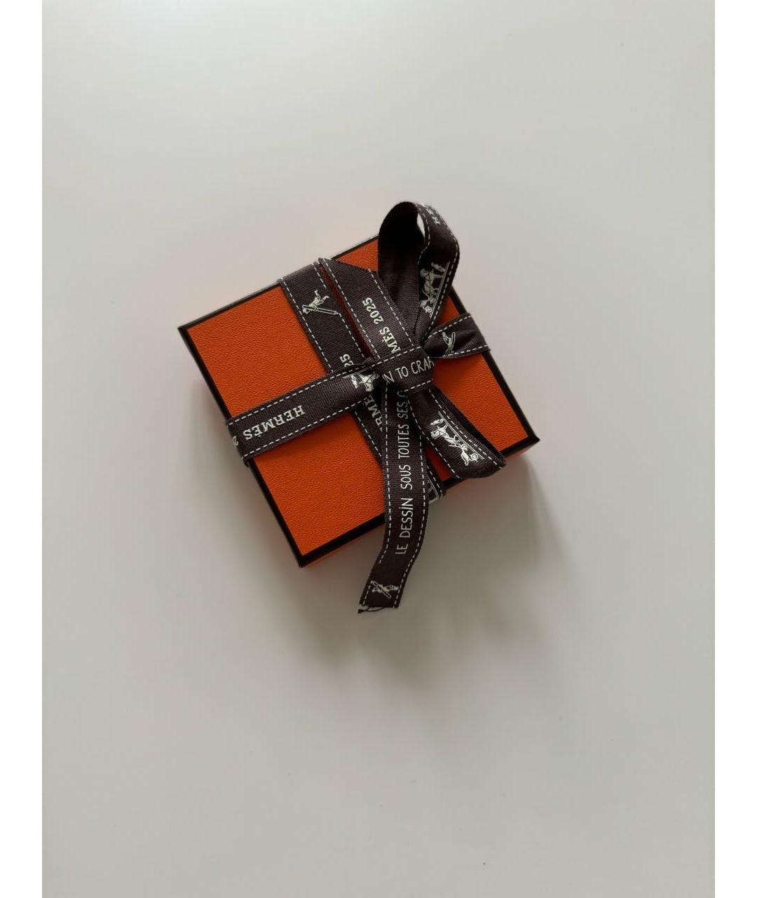 HERMES Голубые металлические серьги, фото 3