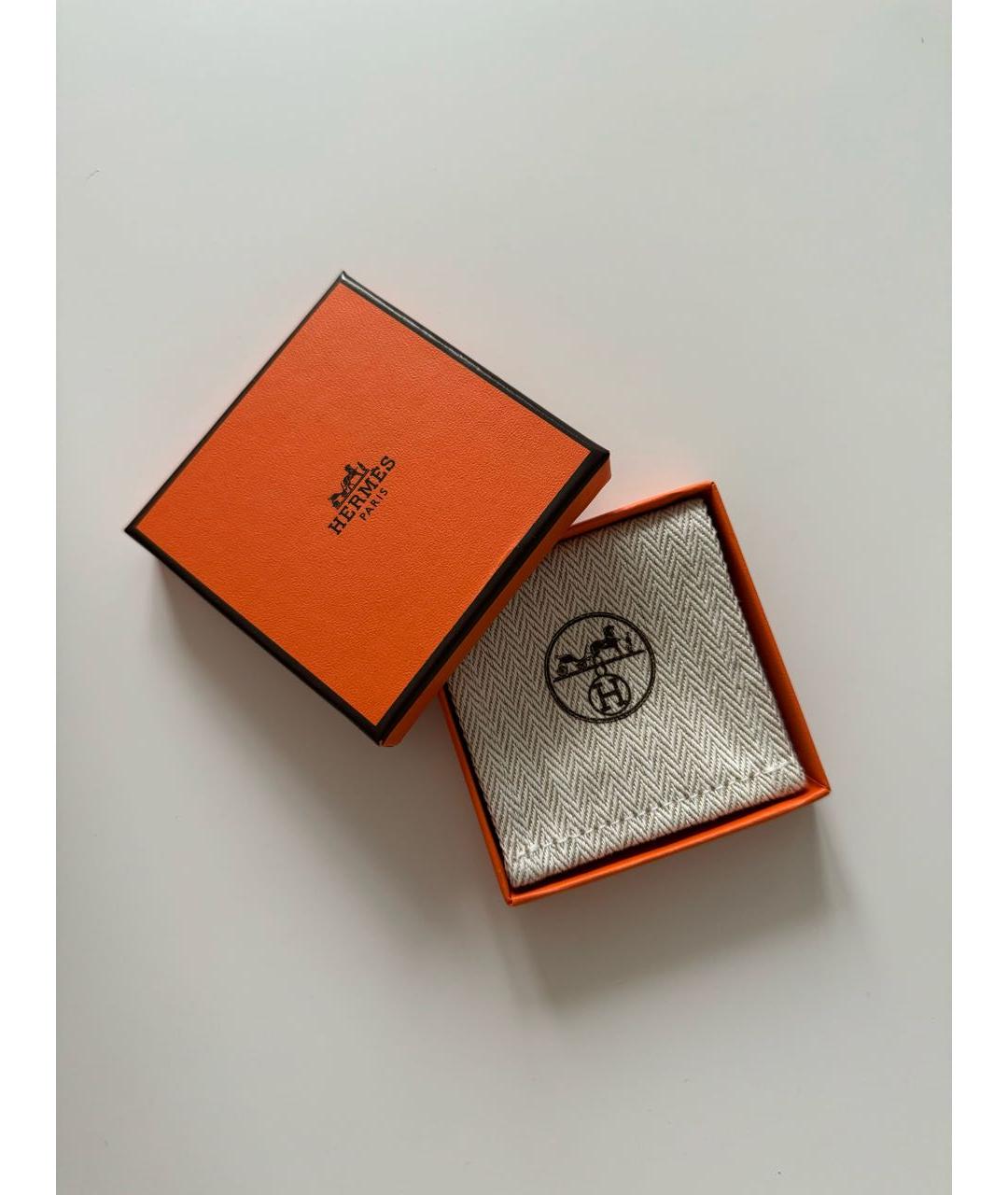 HERMES Голубые металлические серьги, фото 4