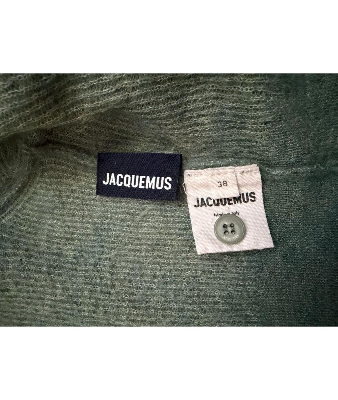 JACQUEMUS Зеленый шерстяной кардиган, фото 3