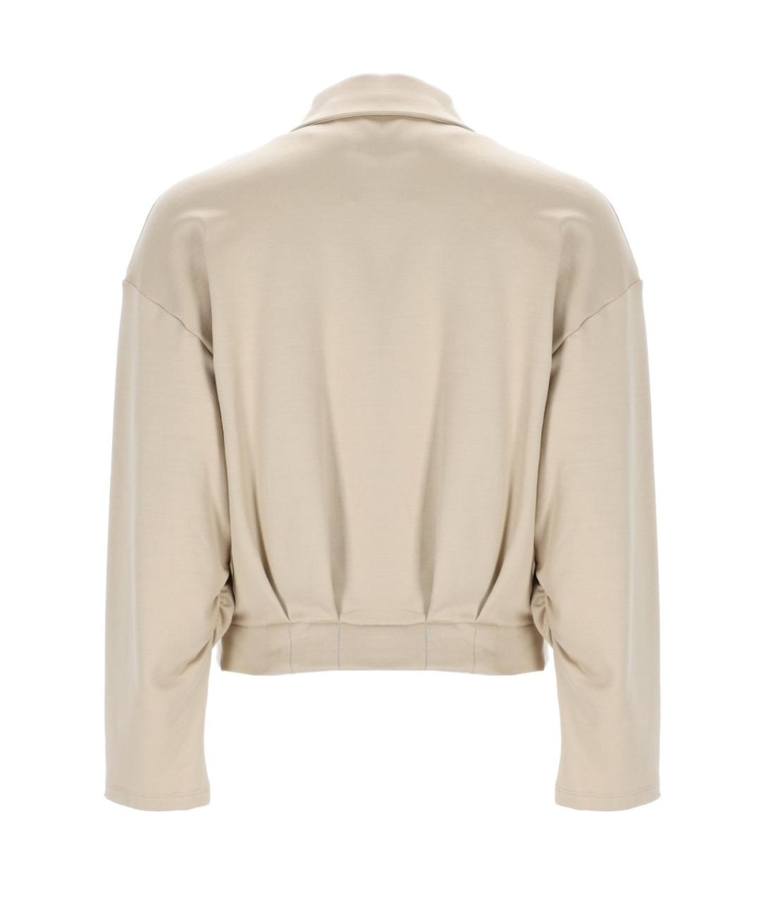 MAX MARA Бежевая шелковая куртка, фото 3