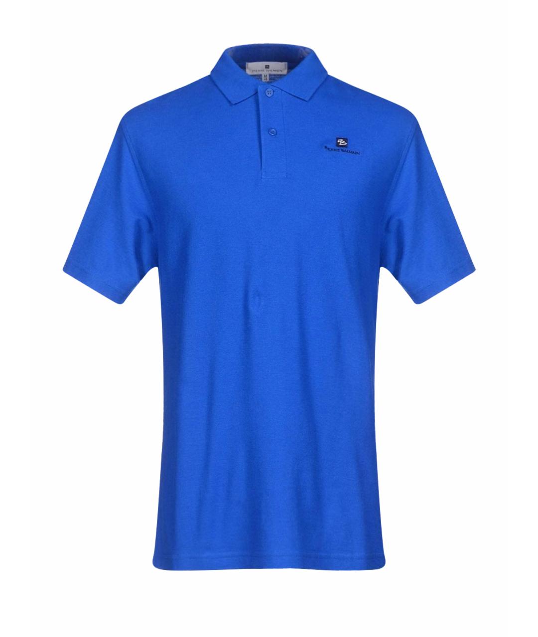 PIERRE BALMAIN Синее хлопковое поло с коротким рукавом, фото 1