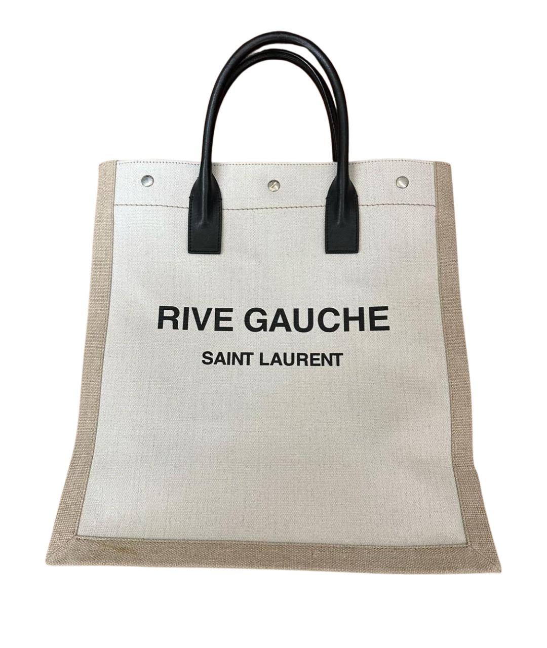 SAINT LAURENT Бежевая сумка тоут, фото 1