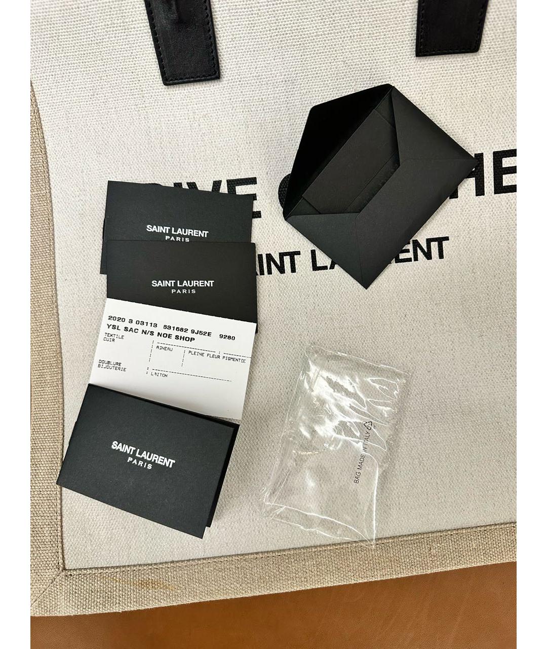 SAINT LAURENT Бежевая сумка тоут, фото 7