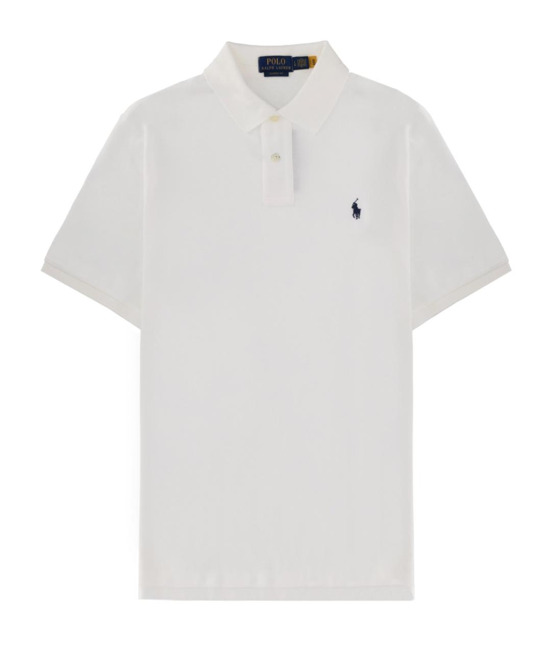 POLO RALPH LAUREN Белое хлопковое поло с коротким рукавом, фото 1