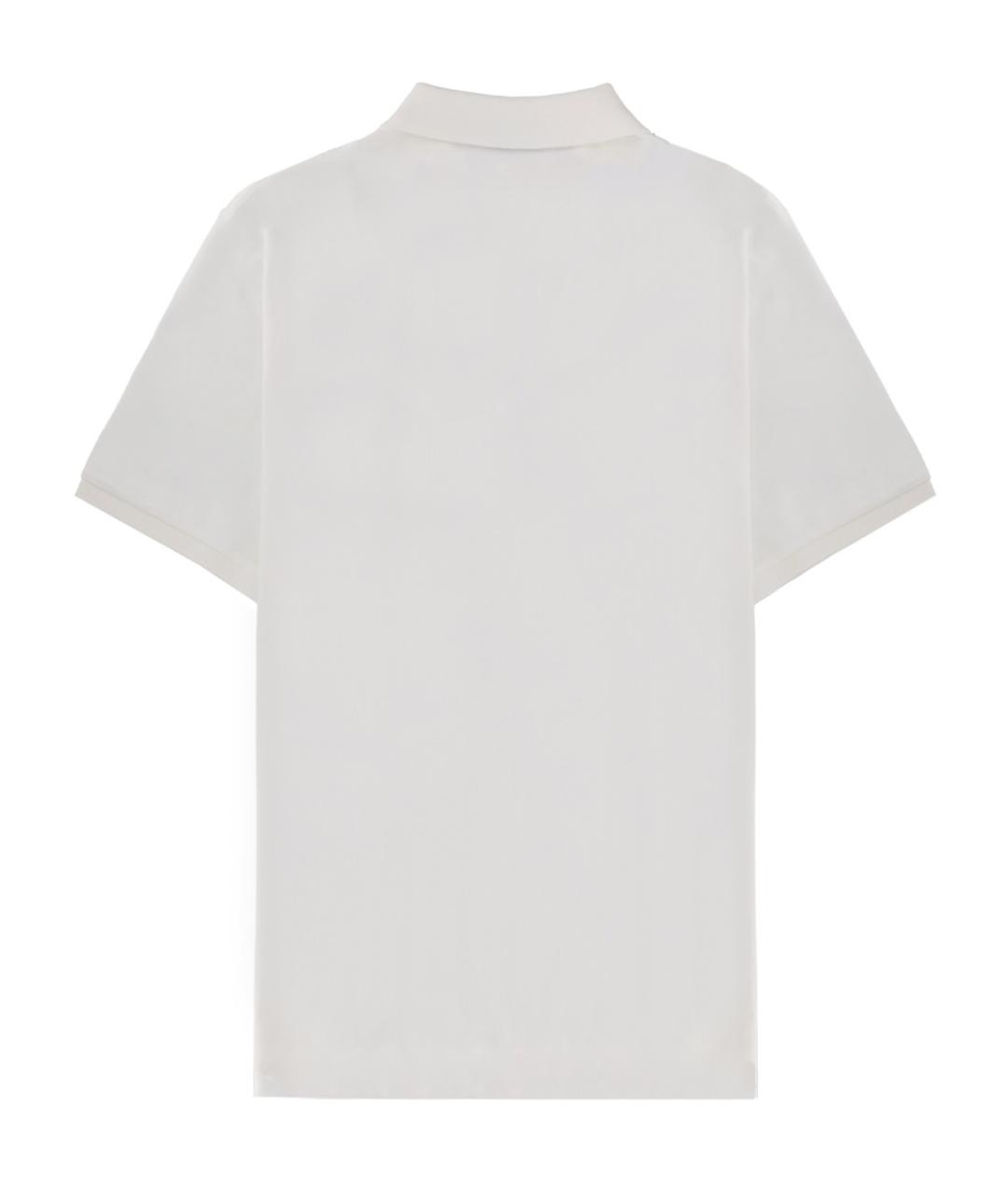 POLO RALPH LAUREN Белое хлопковое поло с коротким рукавом, фото 2