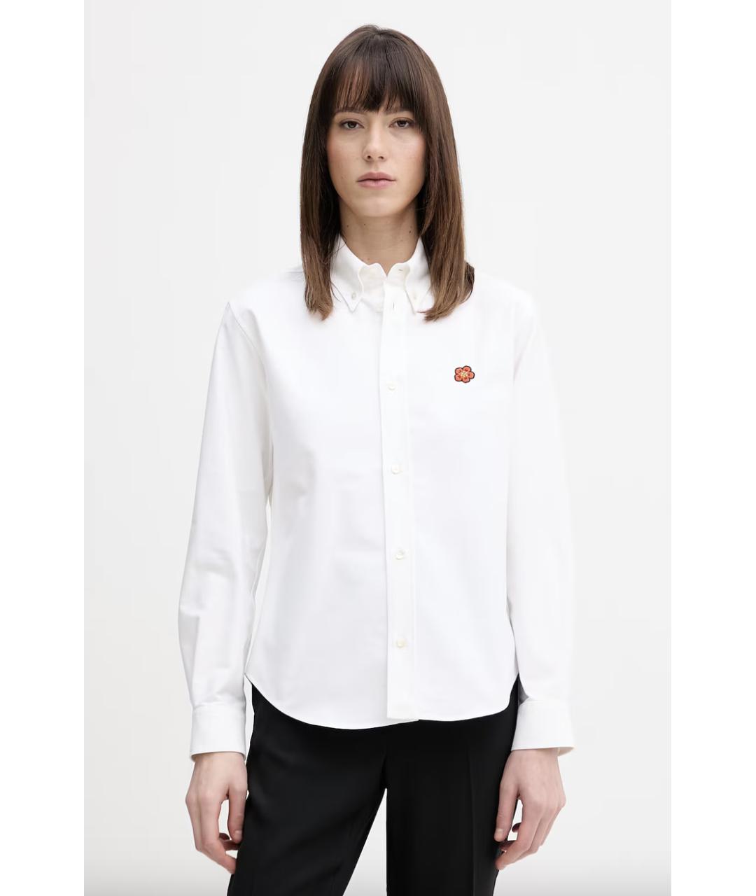 KENZO Белая хлопковая рубашка, фото 3