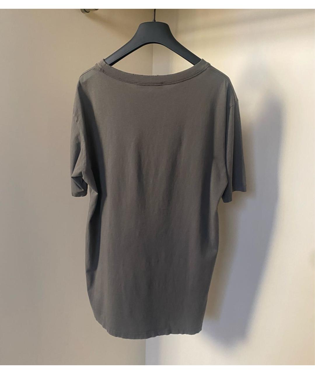 PIERRE BALMAIN Хаки хлопковая футболка, фото 4