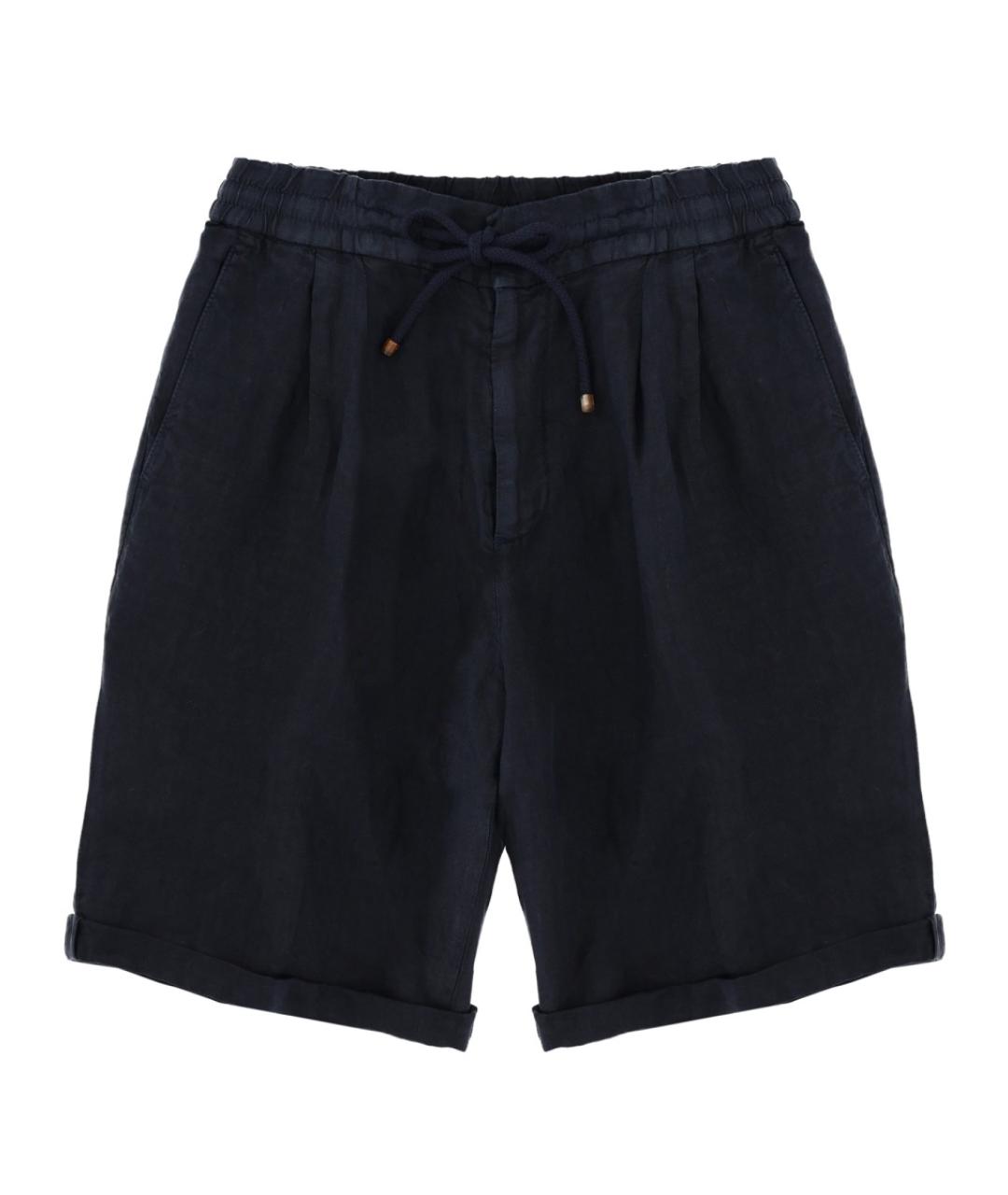 BRUNELLO CUCINELLI Черные льняные шорты, фото 1