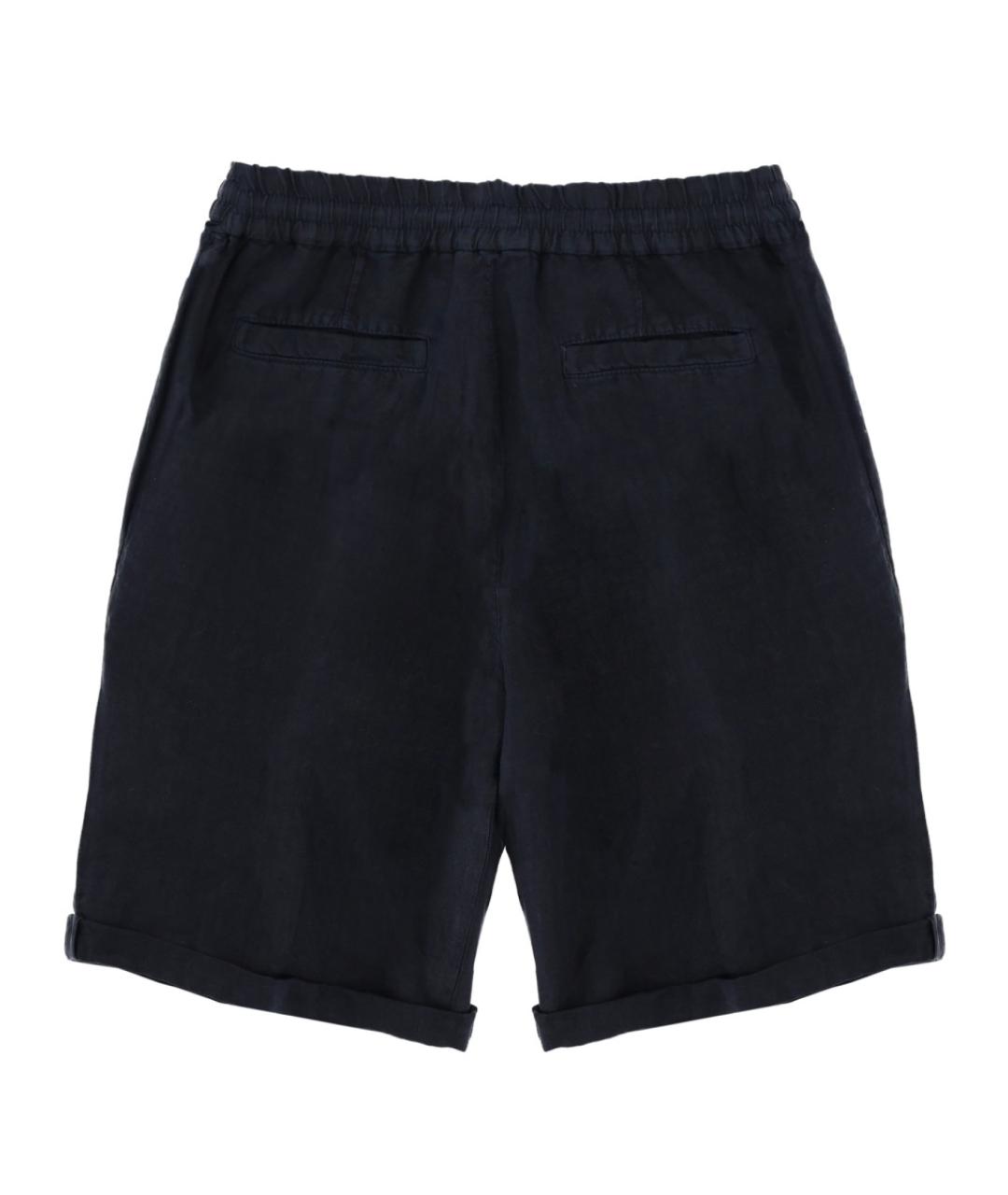 BRUNELLO CUCINELLI Черные льняные шорты, фото 2