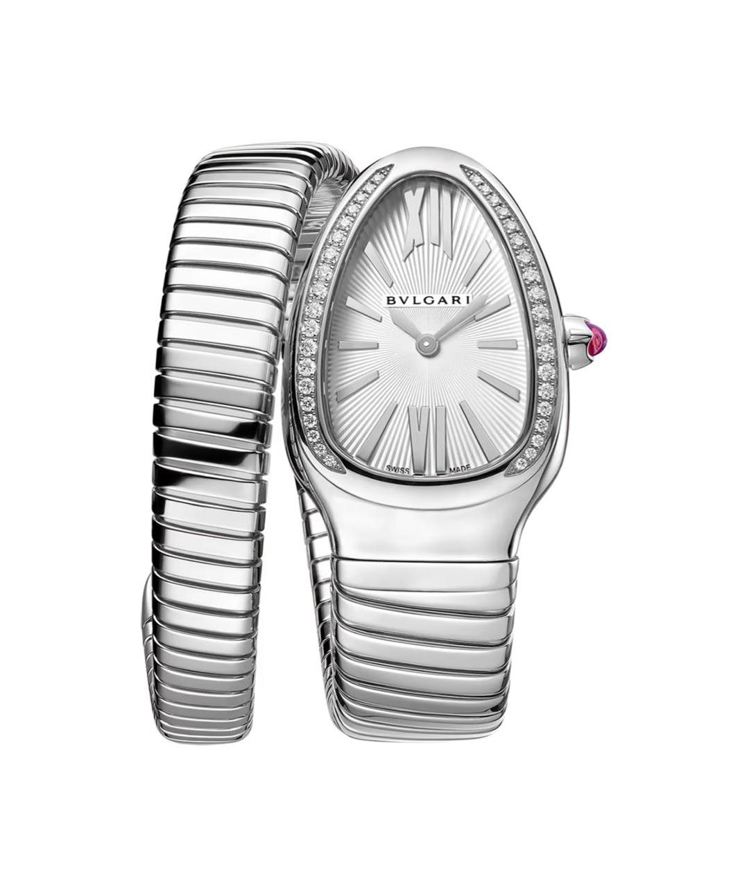 BVLGARI Серебряные металлические часы, фото 4