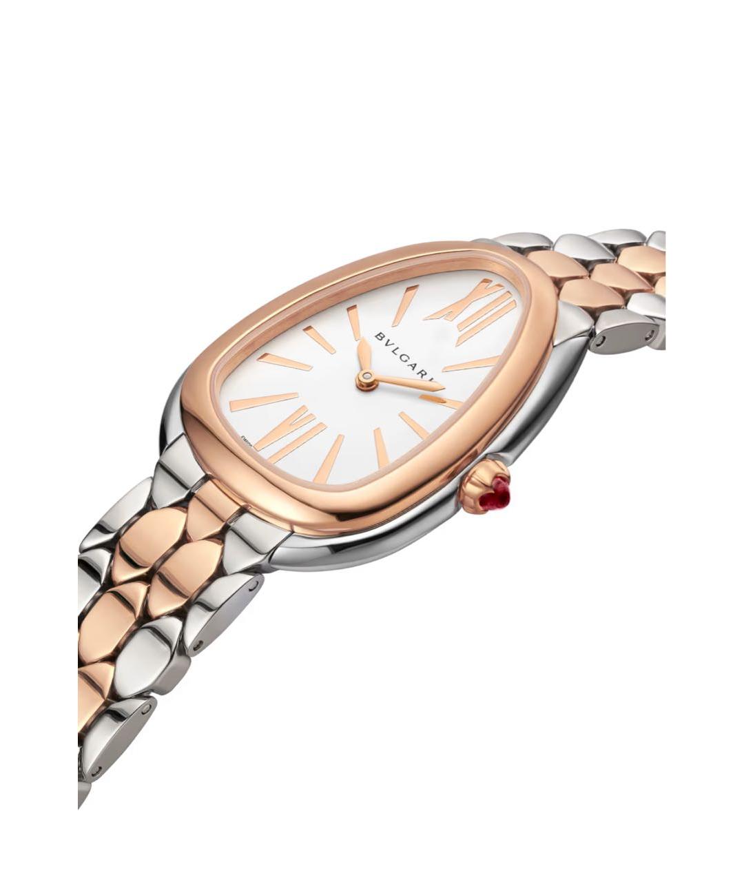 BVLGARI Бежевые часы из розового золота, фото 2