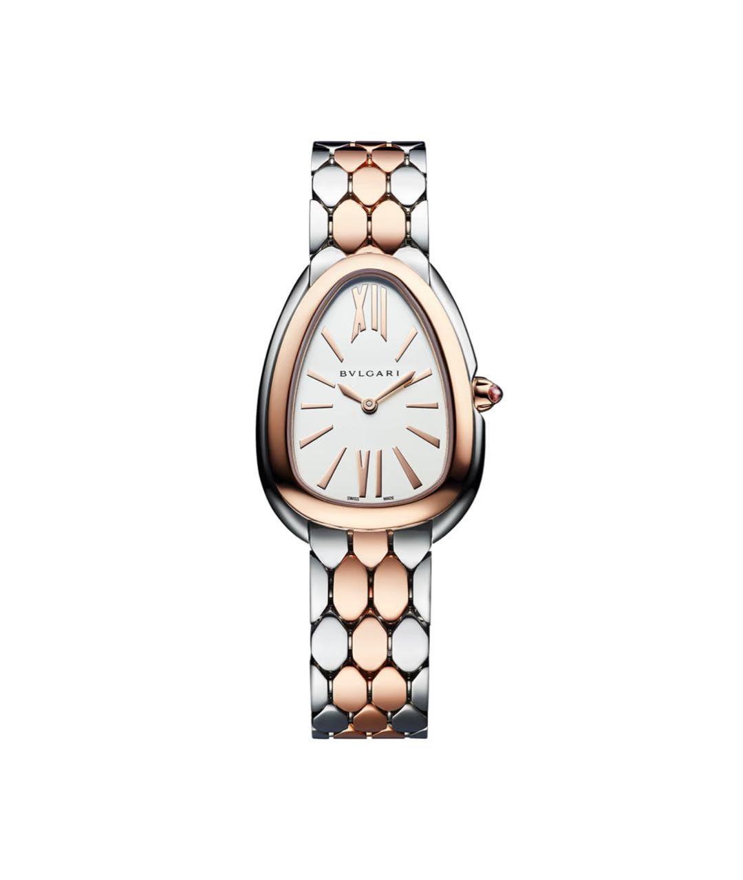 BVLGARI Бежевые часы из розового золота, фото 4