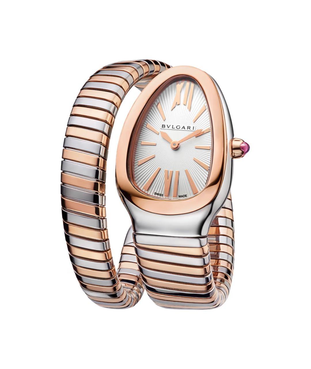 BVLGARI Бежевые часы из розового золота, фото 3