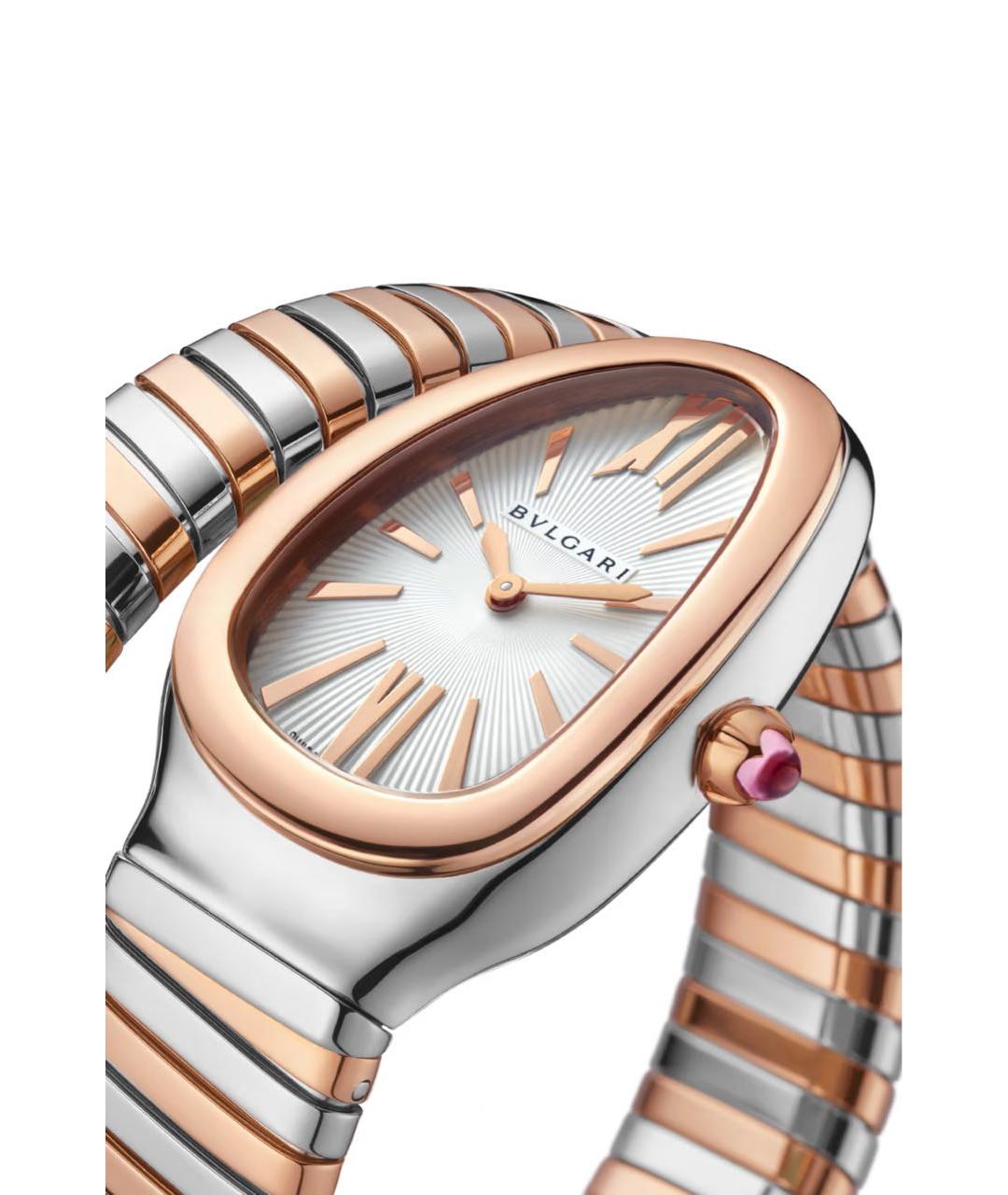 BVLGARI Бежевые часы из розового золота, фото 2