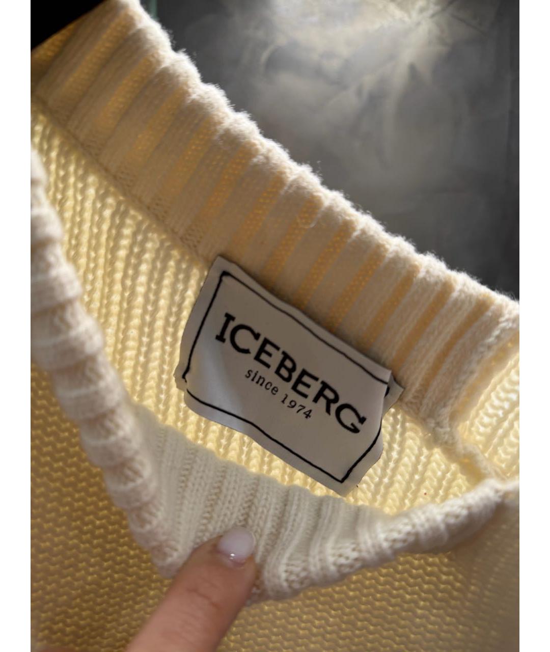 ICEBERG Белый шерстяной джемпер / свитер, фото 6