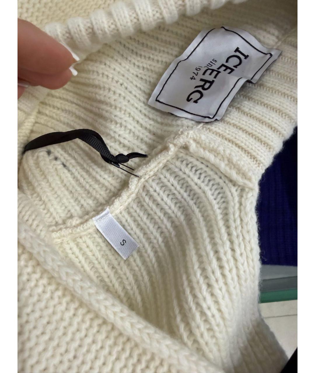 ICEBERG Белый шерстяной джемпер / свитер, фото 3