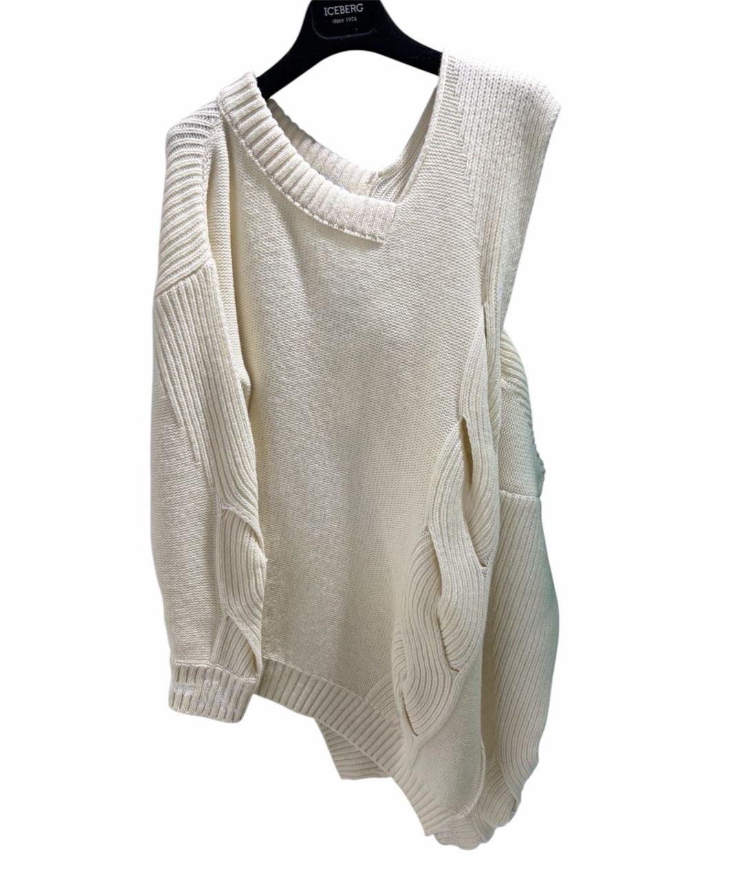 ICEBERG Белый шерстяной джемпер / свитер, фото 8