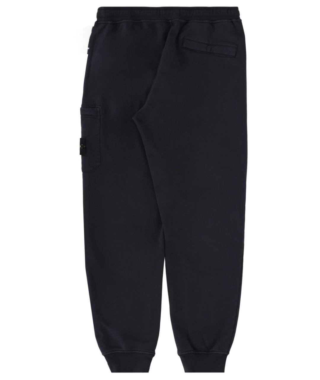 STONE ISLAND Темно-синие хлопковые повседневные брюки, фото 2