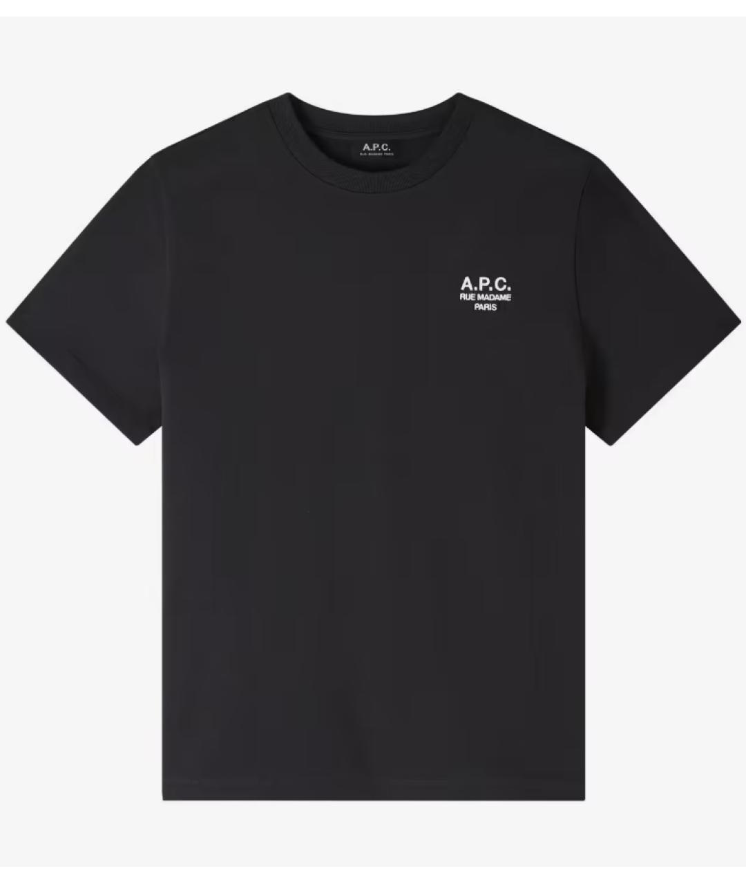 A.P.C. Черная хлопковая футболка, фото 1