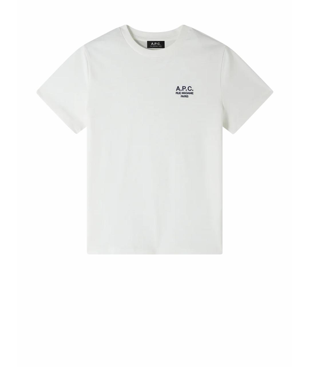 A.P.C. Белая хлопковая футболка, фото 1