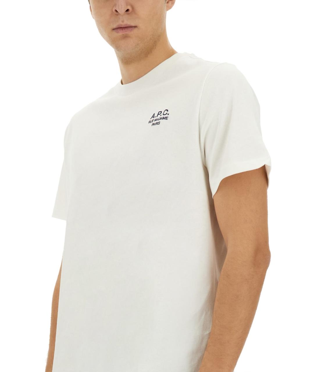 A.P.C. Белая хлопковая футболка, фото 5