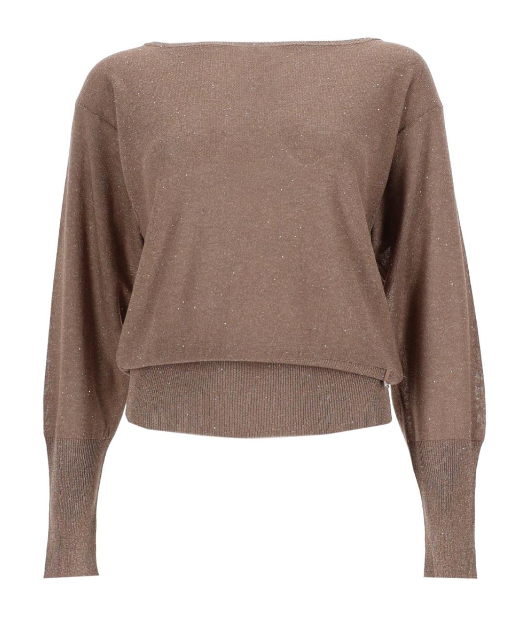 HERNO Бежевый вискозный джемпер / свитер, фото 1