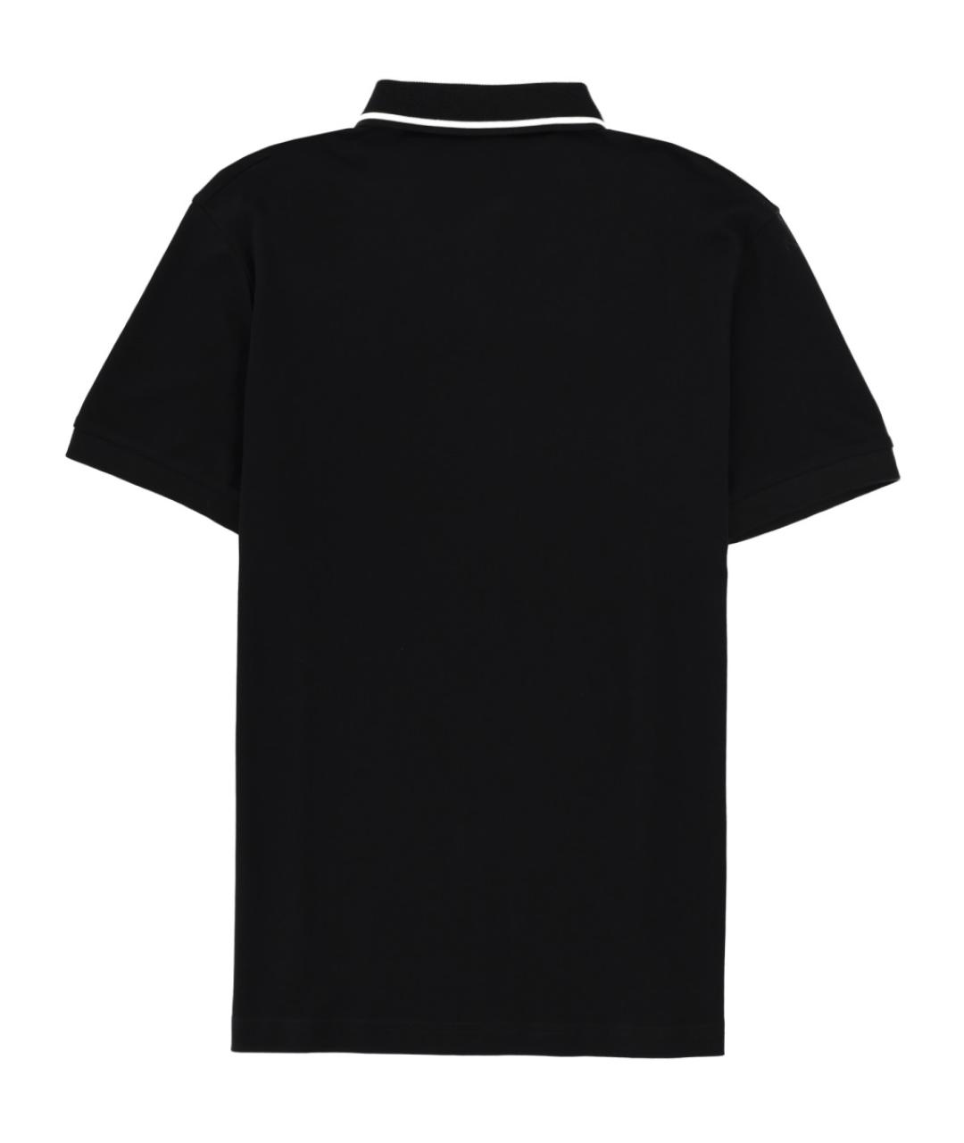 HUGO BOSS Черное хлопковое поло с коротким рукавом, фото 2