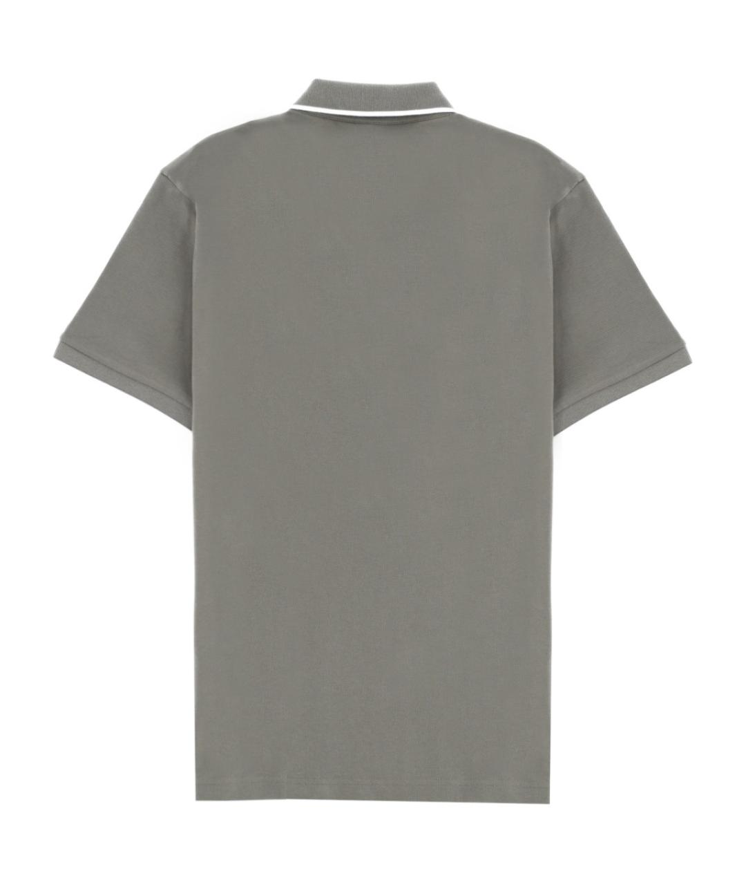 HUGO BOSS Серое хлопковое поло с коротким рукавом, фото 2