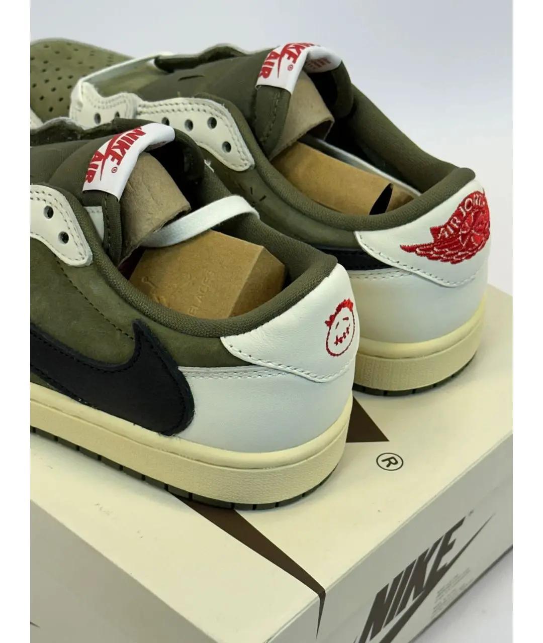 JORDAN Зеленые кожаные кроссовки, фото 3