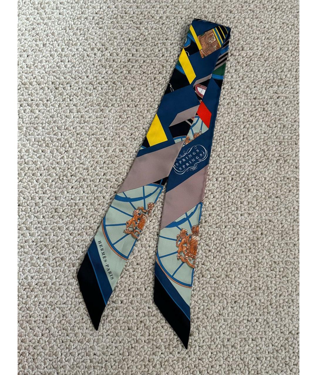 HERMES Мульти шелковый платок, фото 7