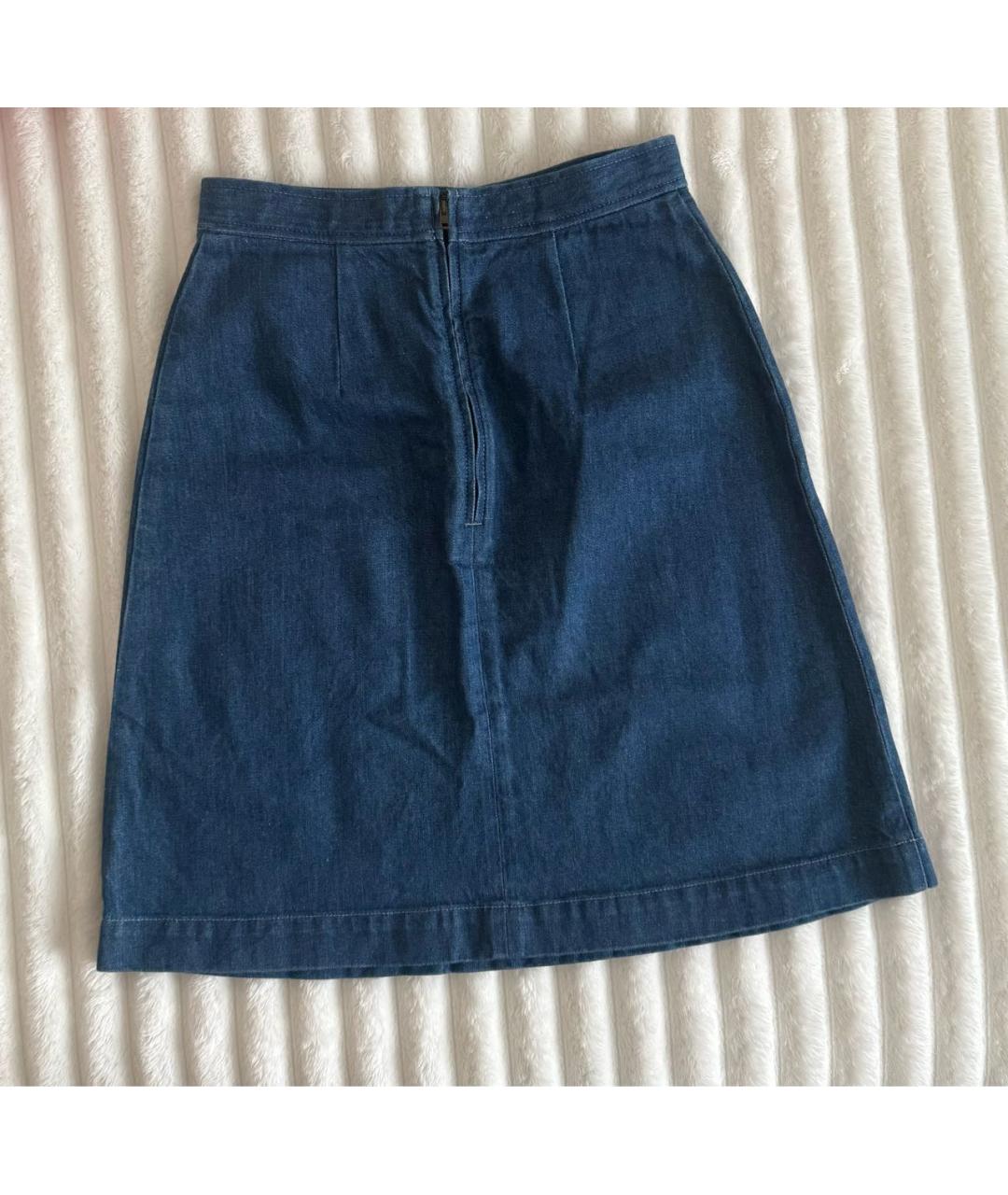 GUCCI Синяя деним юбка миди, фото 2