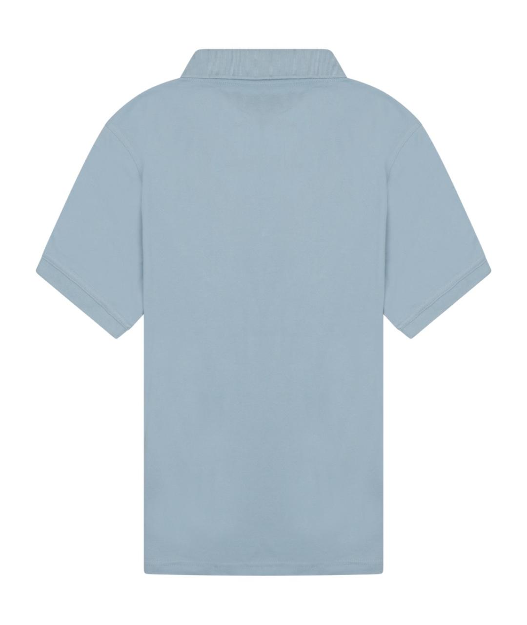 BARBOUR Синее хлопковое поло с коротким рукавом, фото 2