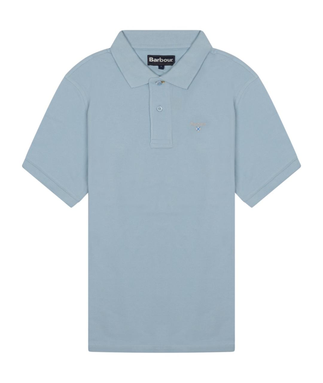 BARBOUR Синее хлопковое поло с коротким рукавом, фото 1