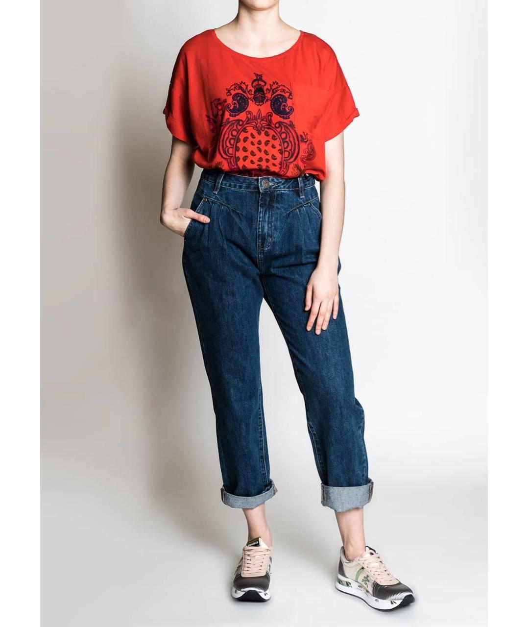 PIERRE BALMAIN Красная хлопковая футболка, фото 4