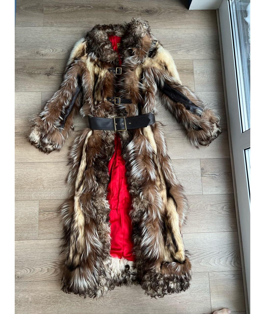 DOLCE&GABBANA Коричневая меховая шуба, фото 9