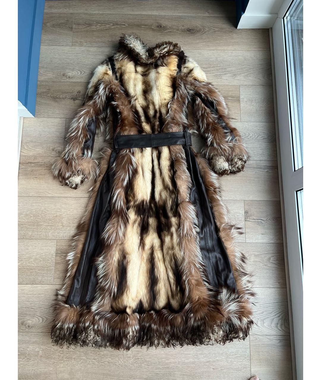DOLCE&GABBANA Коричневая меховая шуба, фото 2