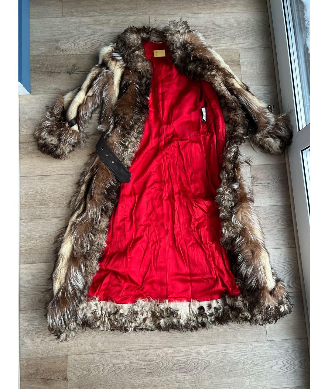 DOLCE&GABBANA Коричневая меховая шуба, фото 6