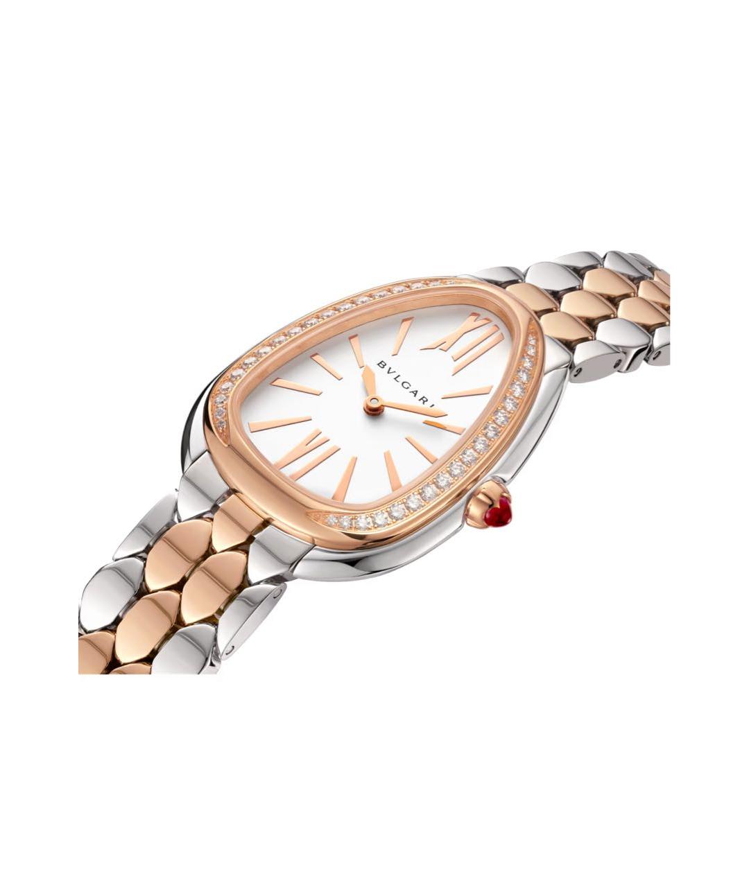 BVLGARI Бежевые часы из розового золота, фото 2