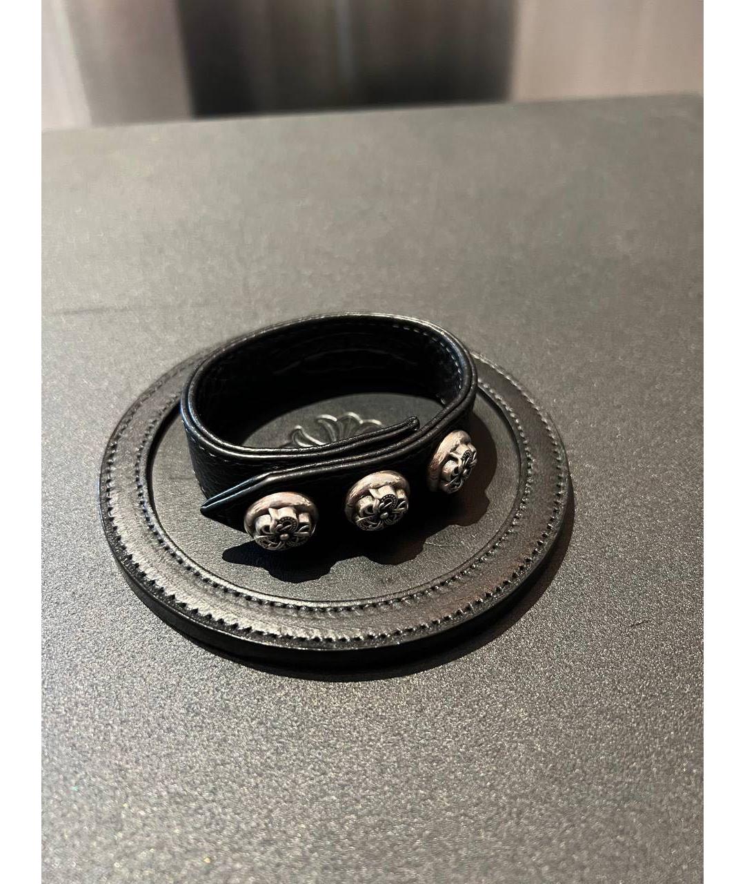 CHROME HEARTS Черный серебряный браслет, фото 2