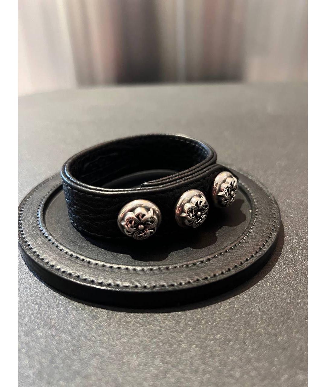 CHROME HEARTS Черный серебряный браслет, фото 3
