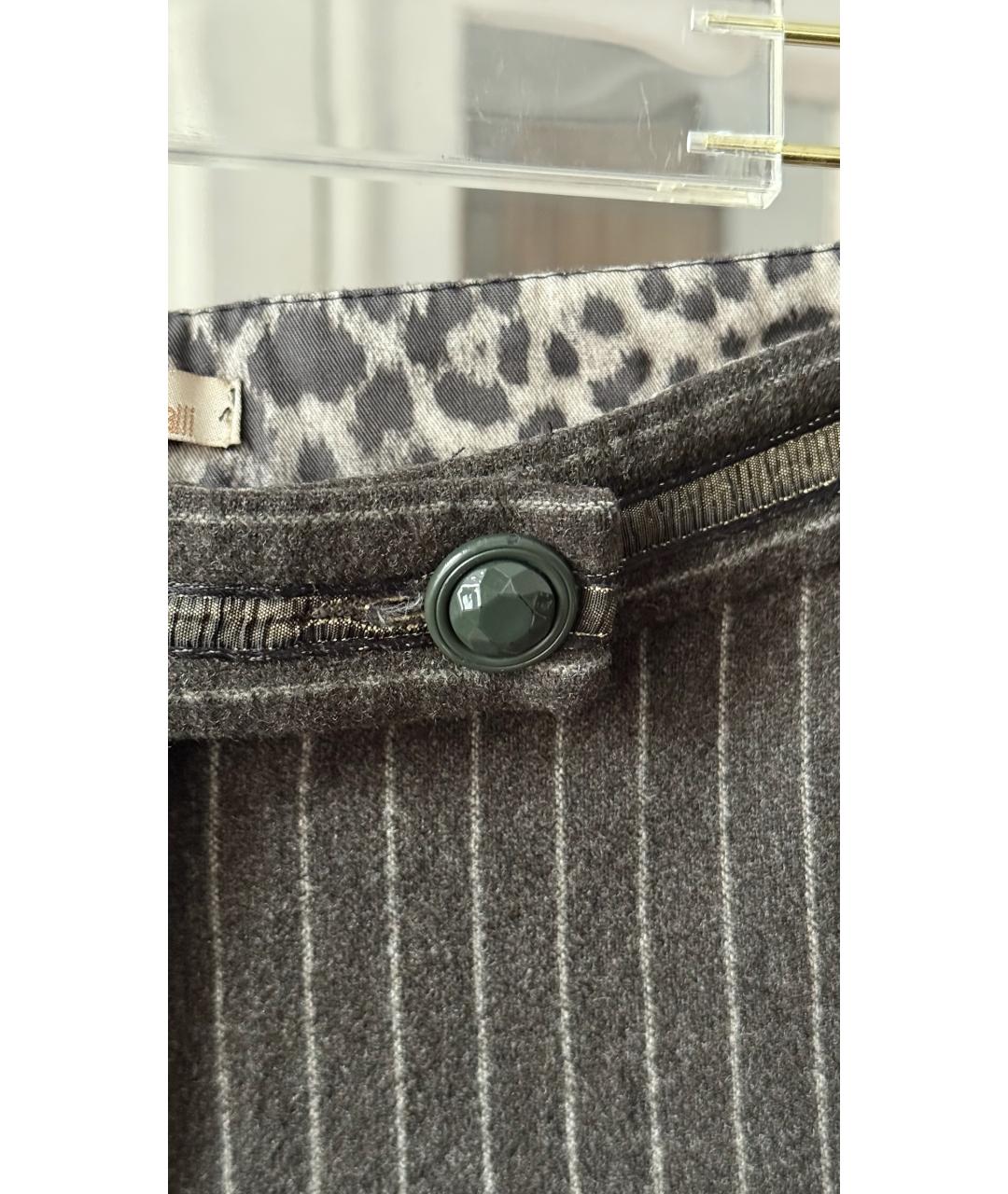 ROBERTO CAVALLI Серый шерстяной костюм с брюками, фото 5