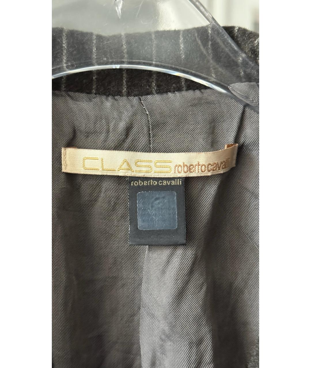 ROBERTO CAVALLI Серый шерстяной костюм с брюками, фото 3