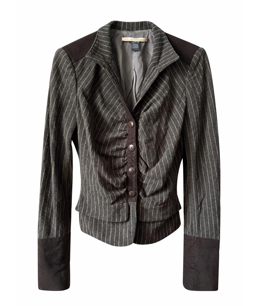 ROBERTO CAVALLI Серый шерстяной костюм с брюками, фото 1