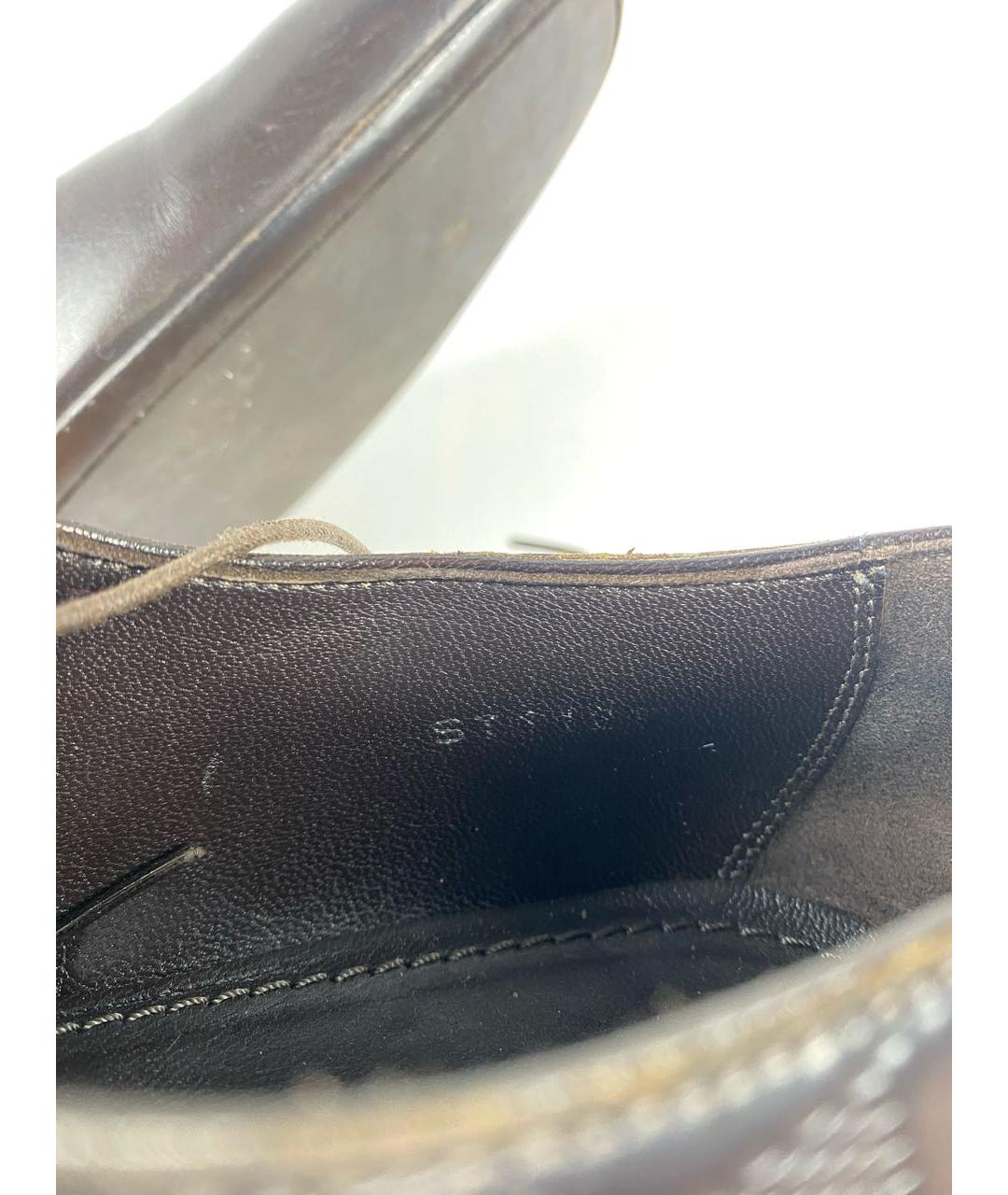 LOUIS VUITTON Коричневые кожаные туфли, фото 7