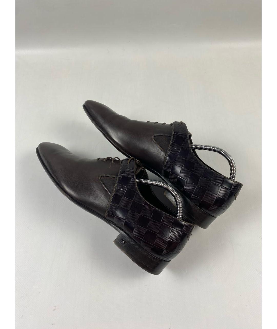 LOUIS VUITTON Коричневые кожаные туфли, фото 4