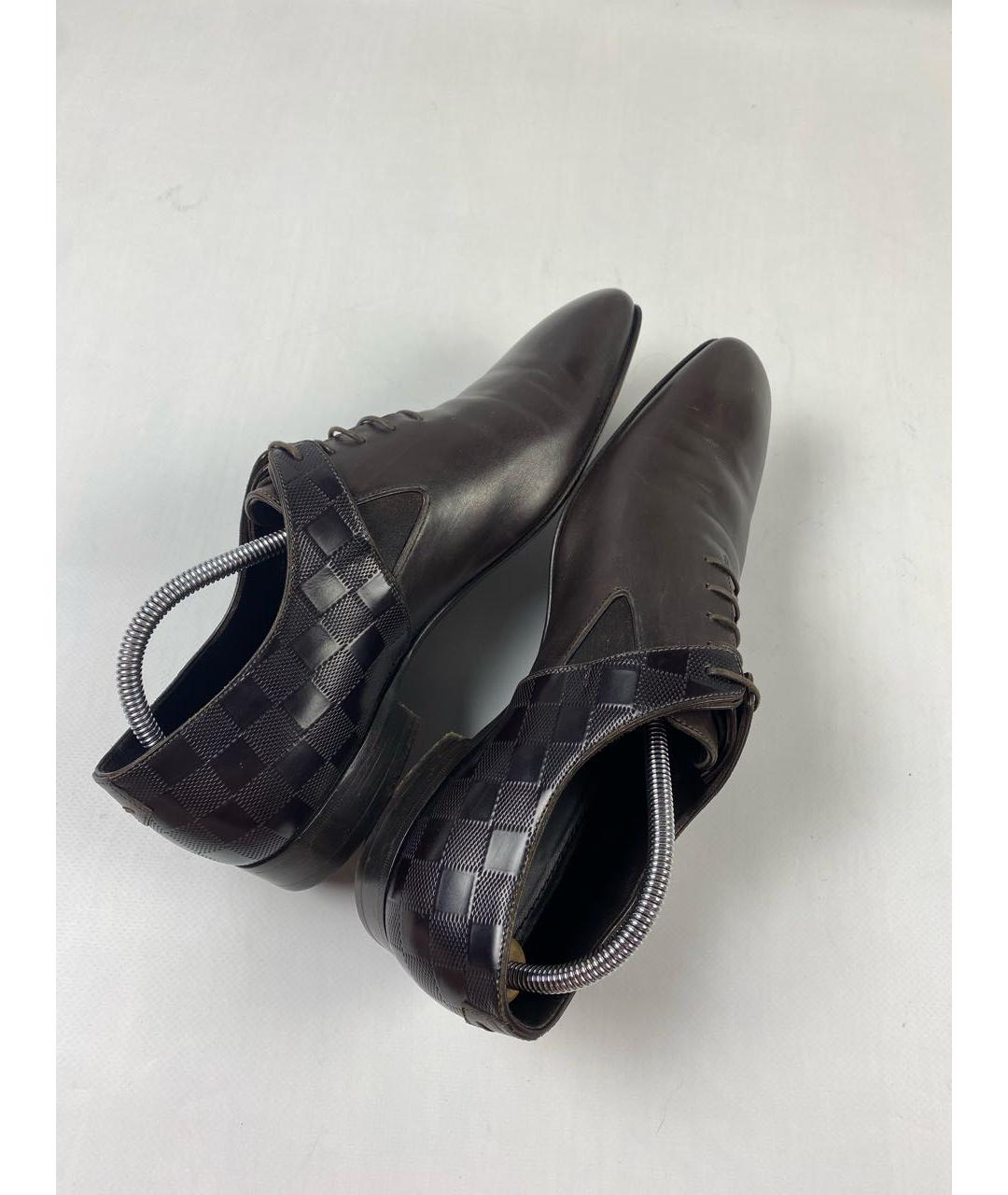 LOUIS VUITTON Коричневые кожаные туфли, фото 6